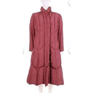 Vintage Sears Carriage Court Down Filled Long Puffer 80s Jacket Coat sz 10 Pink